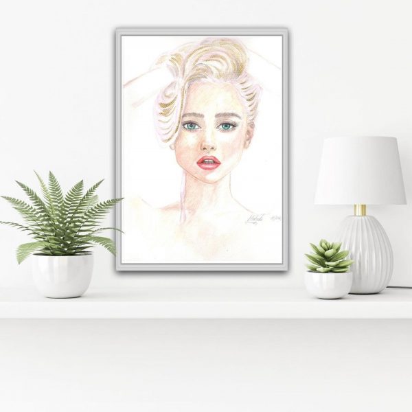 Lady Gaga Wearing Matterhorn Earrings Hand Drawing