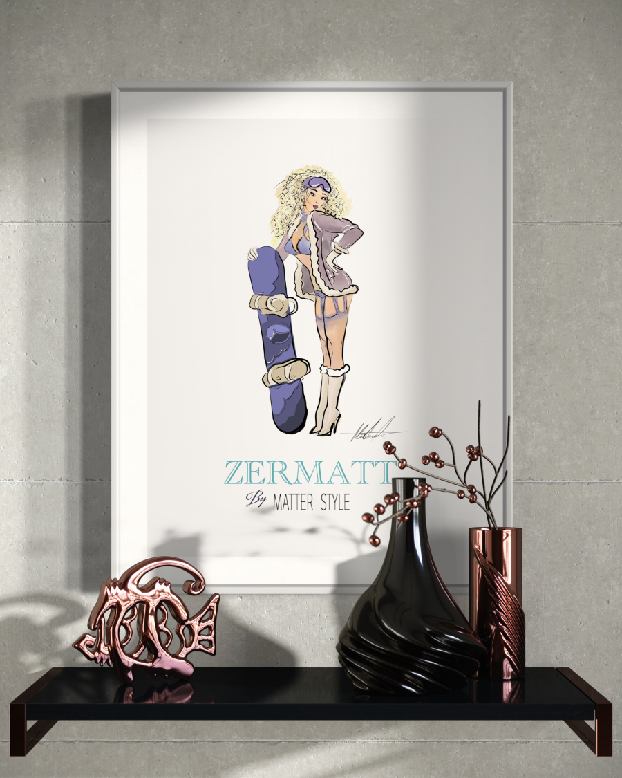 Snowboard Girl Zermatt - Image 2