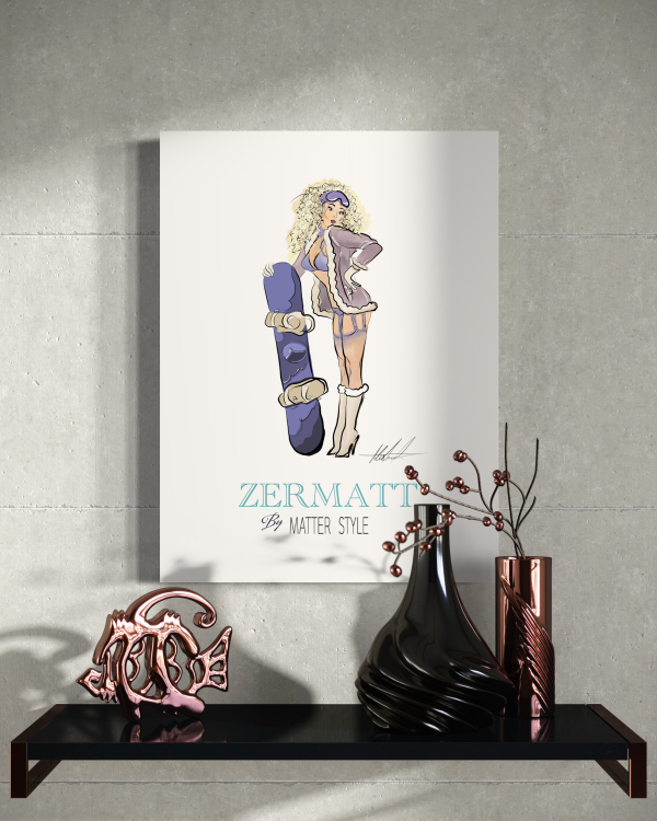 Snowboard Girl Zermatt