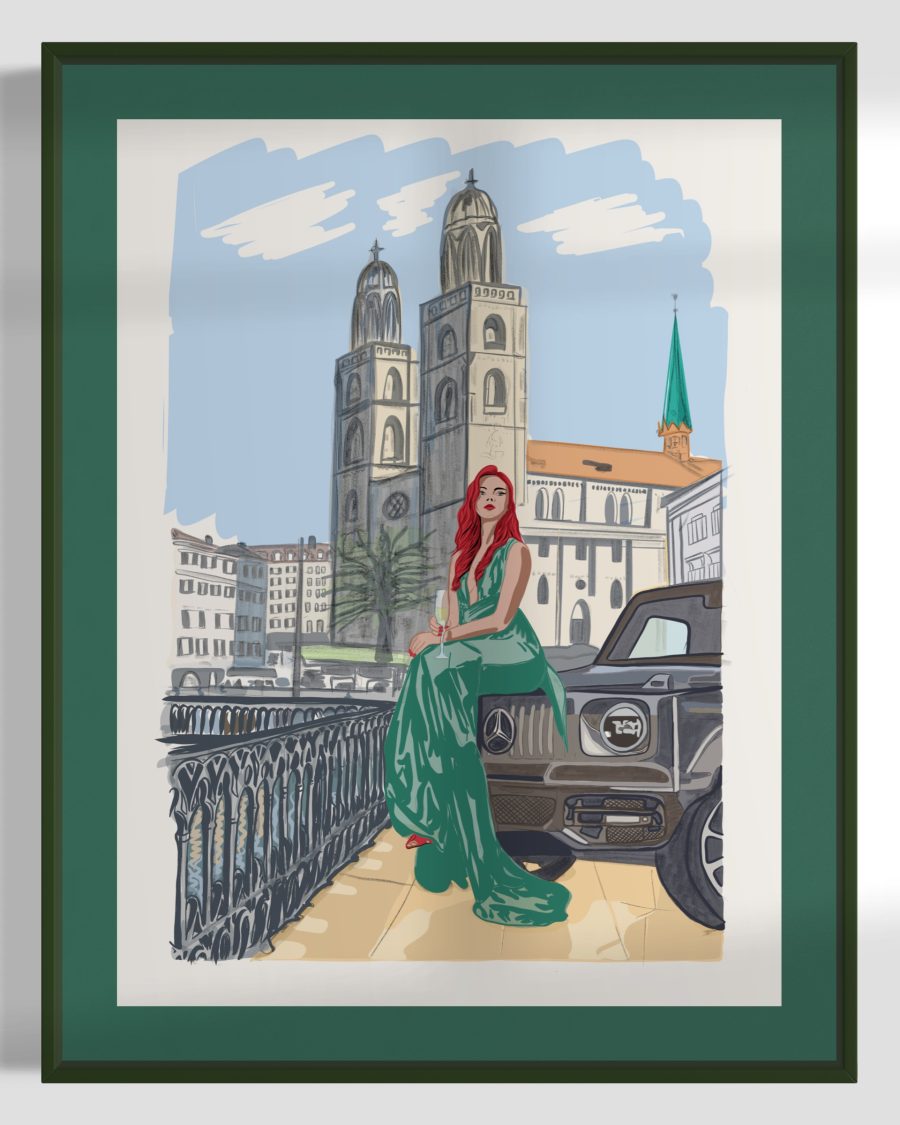 "Züri Girl – Zurich" – Fine Art Print on Archival Paper - Image 5