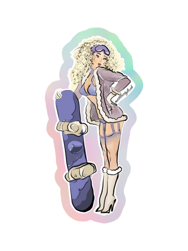Mountain Attitude - Snowboard Girl Sticker